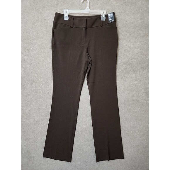 New York & Company Pants - New York & Co 7th Avenue Barely Bootcut Dress Pants Womens 10 Brown Modern NEW